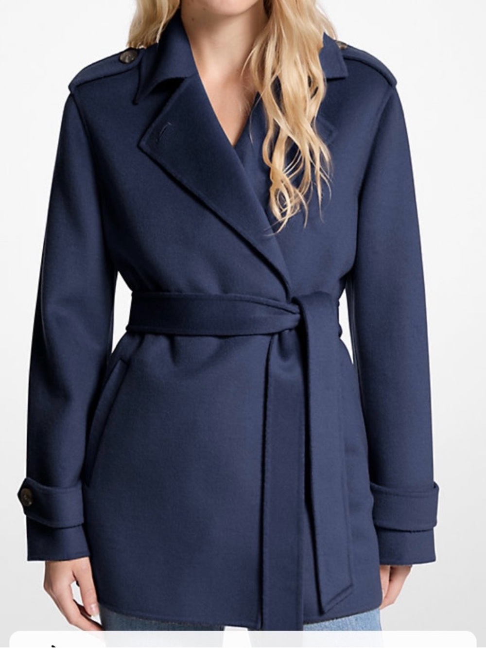Michael Kors Midnight Blue Wool Coat XL  /XXL NWT
